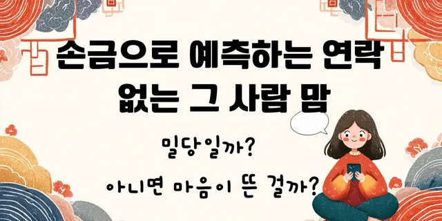 연락 없는 그 사람 맘 — 밀당일까? 아니면 마음이 뜬 걸까?